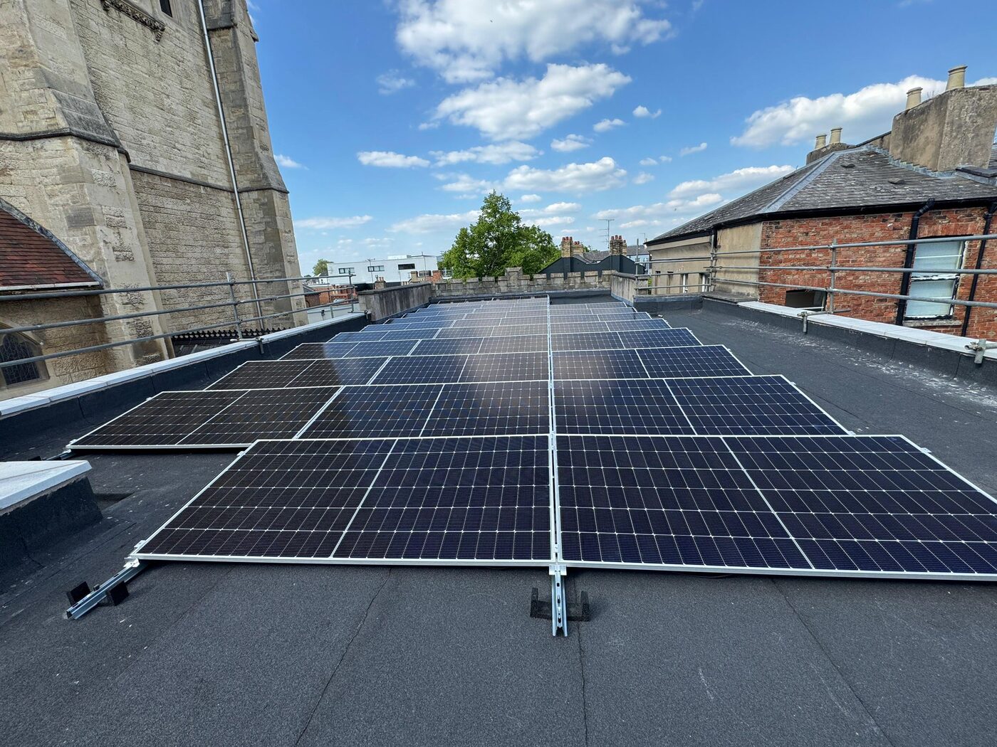 Community building solar array installations